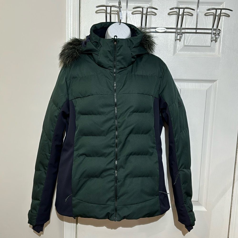 Salomon Stormcozy Puffer Ski Snow‎ Boarding with removable hood or fur trim L